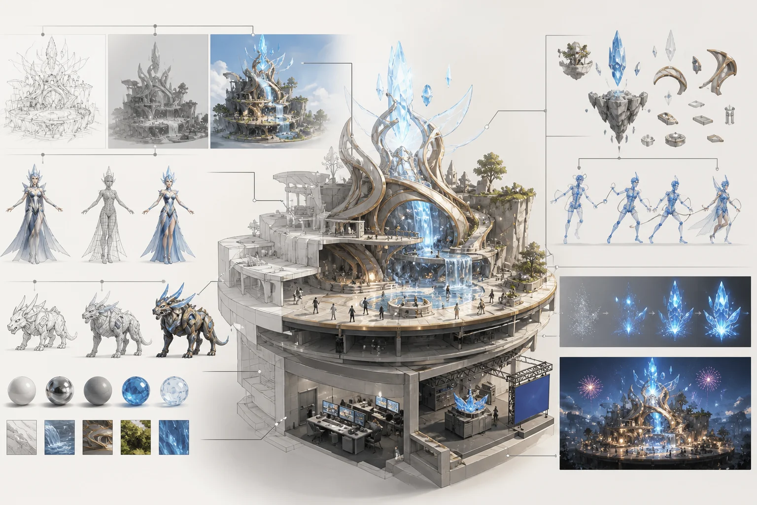 Conception visuelle et animation thématique dans l'industrie du divertissement numérique