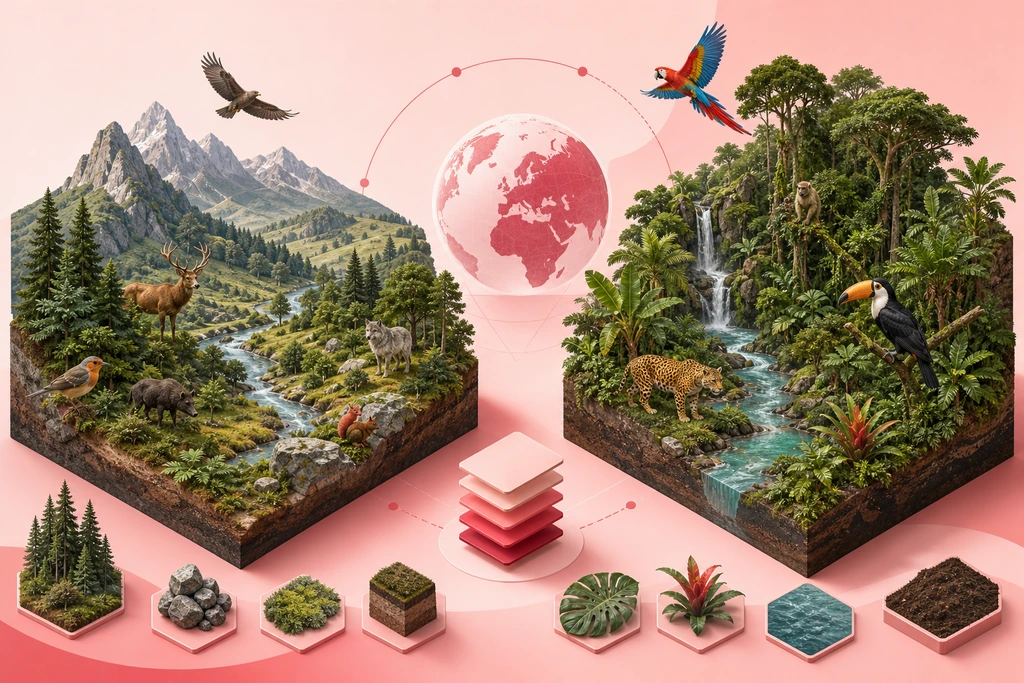 La richesse des grands biomes mondiaux